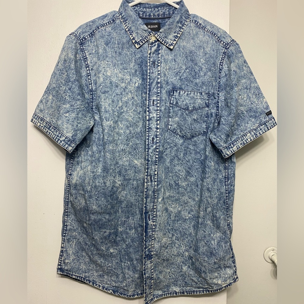 HUDSON ACID WASH DENIM TOP